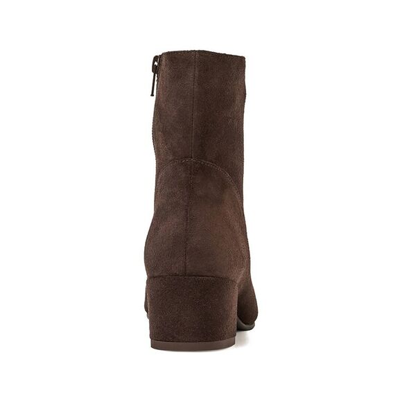 Aquatalia Chocolate Suede Ankle Booties - Picture 3 of 5